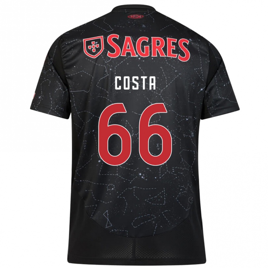 Niño Fútbol Camiseta Rute Costa #66 Negro Rojo 2ª Equipación 2024/25 México