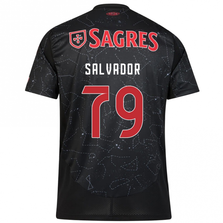 Niño Fútbol Camiseta Marta Salvador #79 Negro Rojo 2ª Equipación 2024/25 México