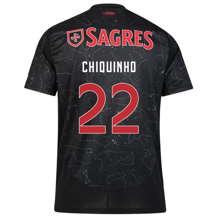 Niño Fútbol Camiseta Chiquinho #22 Negro Rojo 2ª Equipación 2024/25 México