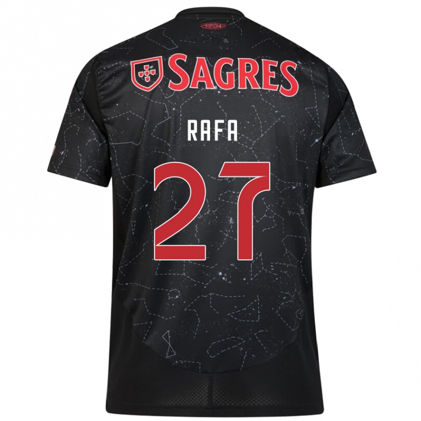 Niño Fútbol Camiseta Rafa #27 Negro Rojo 2ª Equipación 2024/25 México