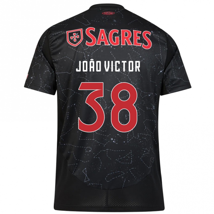 Niño Fútbol Camiseta João Victor #38 Negro Rojo 2ª Equipación 2024/25 México