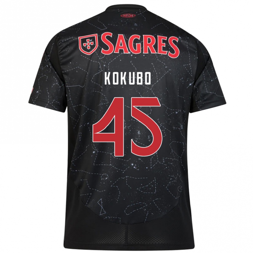 Niño Fútbol Camiseta Leo Kokubo #45 Negro Rojo 2ª Equipación 2024/25 México