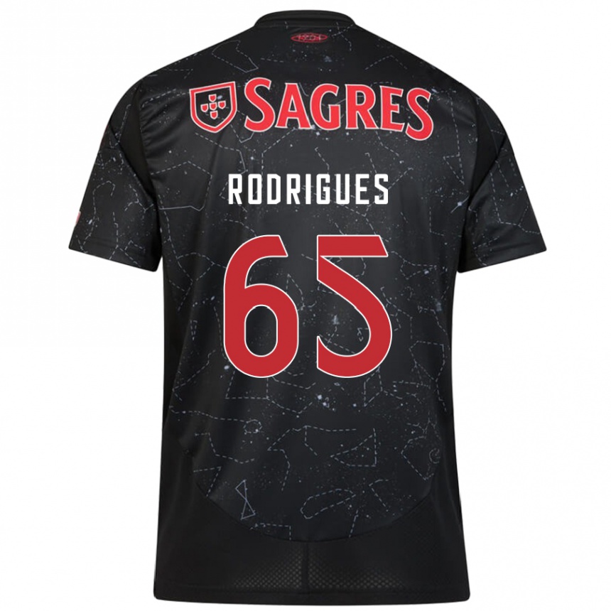 Niño Fútbol Camiseta Rafael Rodrigues #65 Negro Rojo 2ª Equipación 2024/25 México