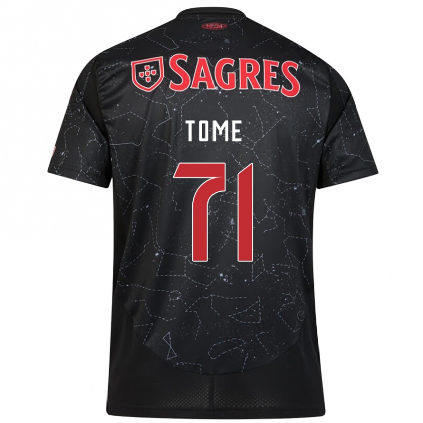 Niño Fútbol Camiseta João Tomé #71 Negro Rojo 2ª Equipación 2024/25 México