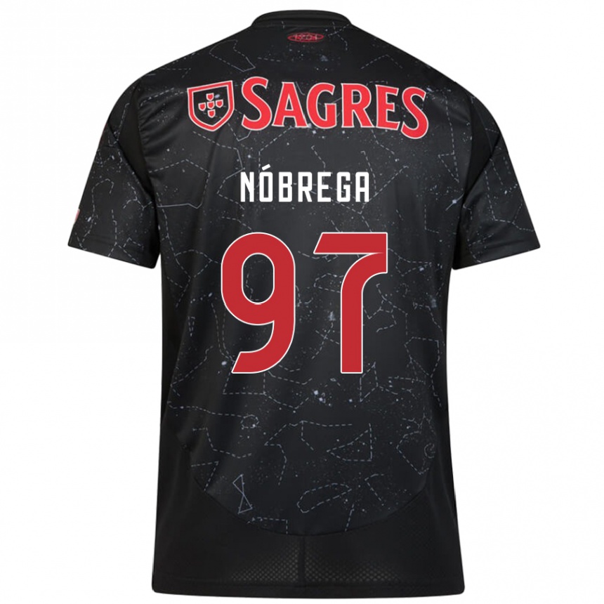 Niño Fútbol Camiseta Ricardo Nóbrega #97 Negro Rojo 2ª Equipación 2024/25 México