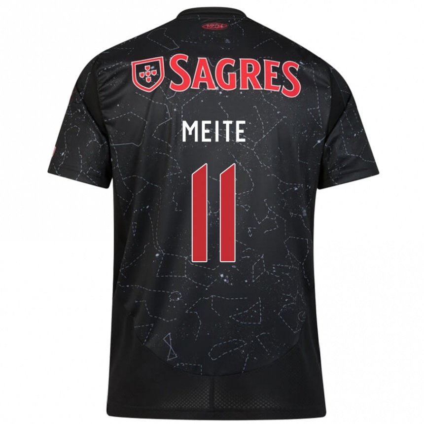 Niño Fútbol Camiseta Soualiho Meite #11 Negro Rojo 2ª Equipación 2024/25 México