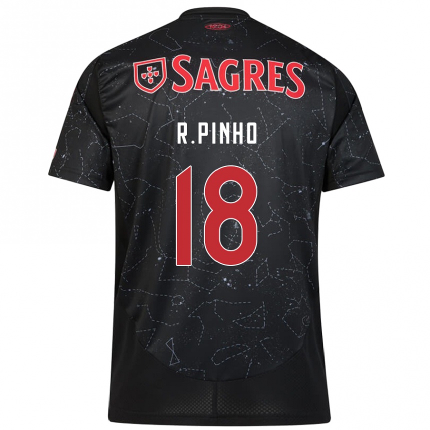 Niño Fútbol Camiseta Rodrigo Pinho #18 Negro Rojo 2ª Equipación 2024/25 México