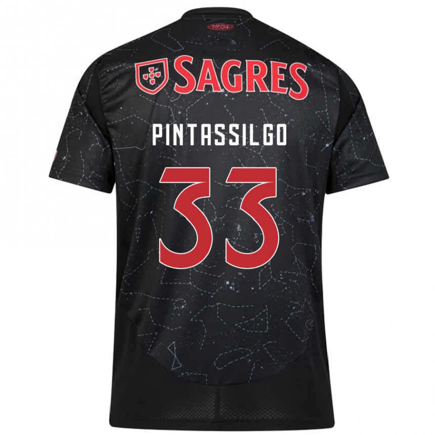 Niño Fútbol Camiseta Lara Pintassilgo #33 Negro Rojo 2ª Equipación 2024/25 México