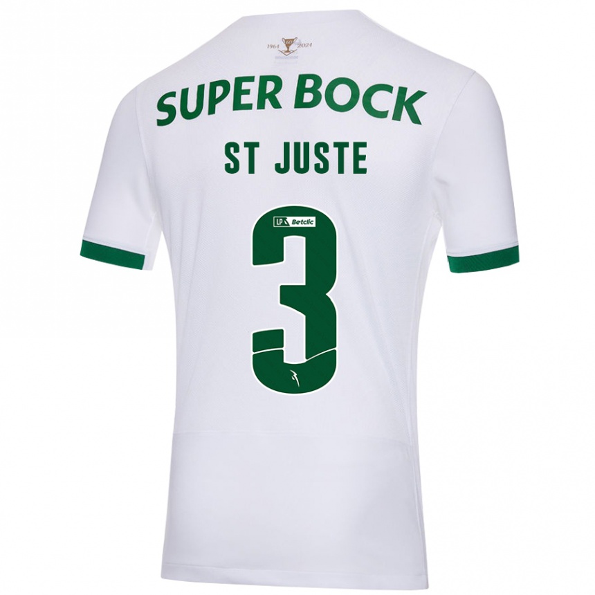 Niño Fútbol Camiseta Jerry St. Juste #3 Blanco Verde 2ª Equipación 2024/25 México