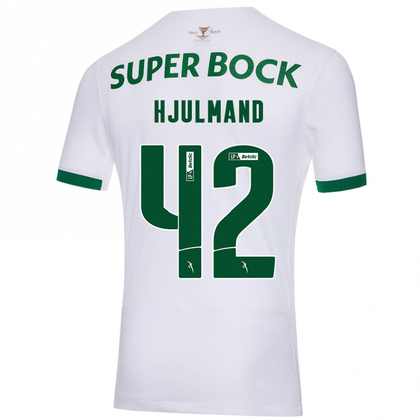 Niño Fútbol Camiseta Morten Hjulmand #42 Blanco Verde 2ª Equipación 2024/25 México