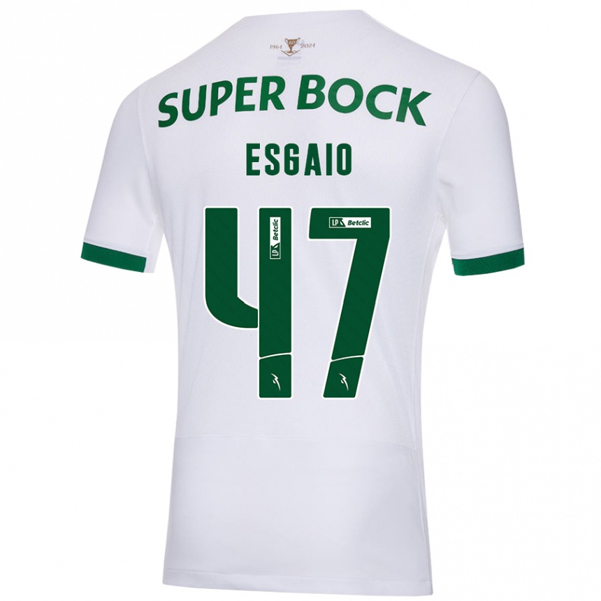 Niño Fútbol Camiseta Ricardo Esgaio #47 Blanco Verde 2ª Equipación 2024/25 México