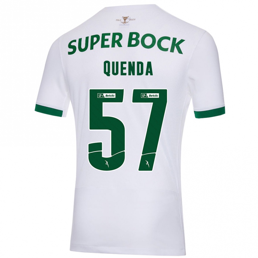 Niño Fútbol Camiseta Geovany Quenda #57 Blanco Verde 2ª Equipación 2024/25 México