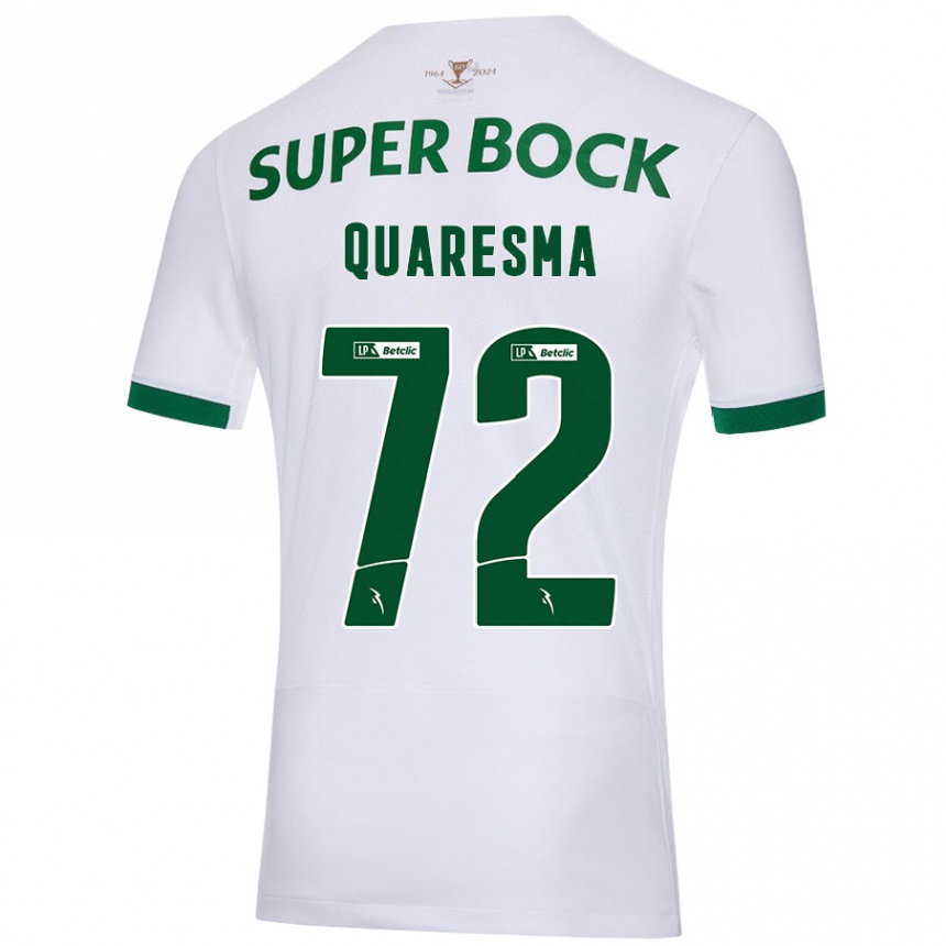 Niño Fútbol Camiseta Eduardo Quaresma #72 Blanco Verde 2ª Equipación 2024/25 México