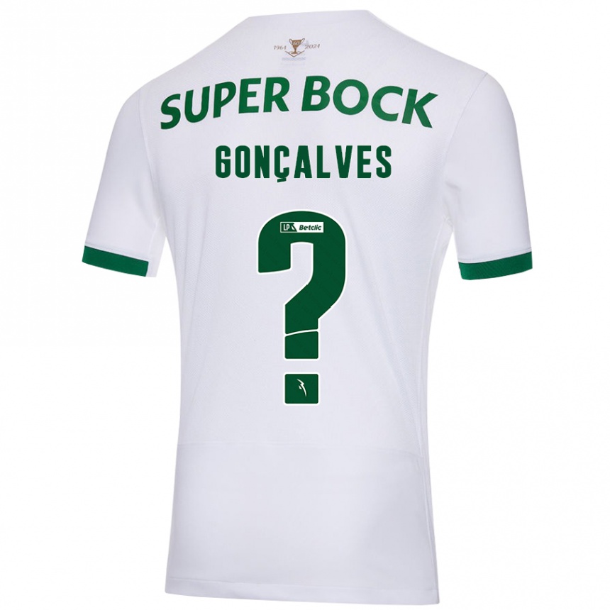 Niño Fútbol Camiseta Flávio Gonçalves #0 Blanco Verde 2ª Equipación 2024/25 México