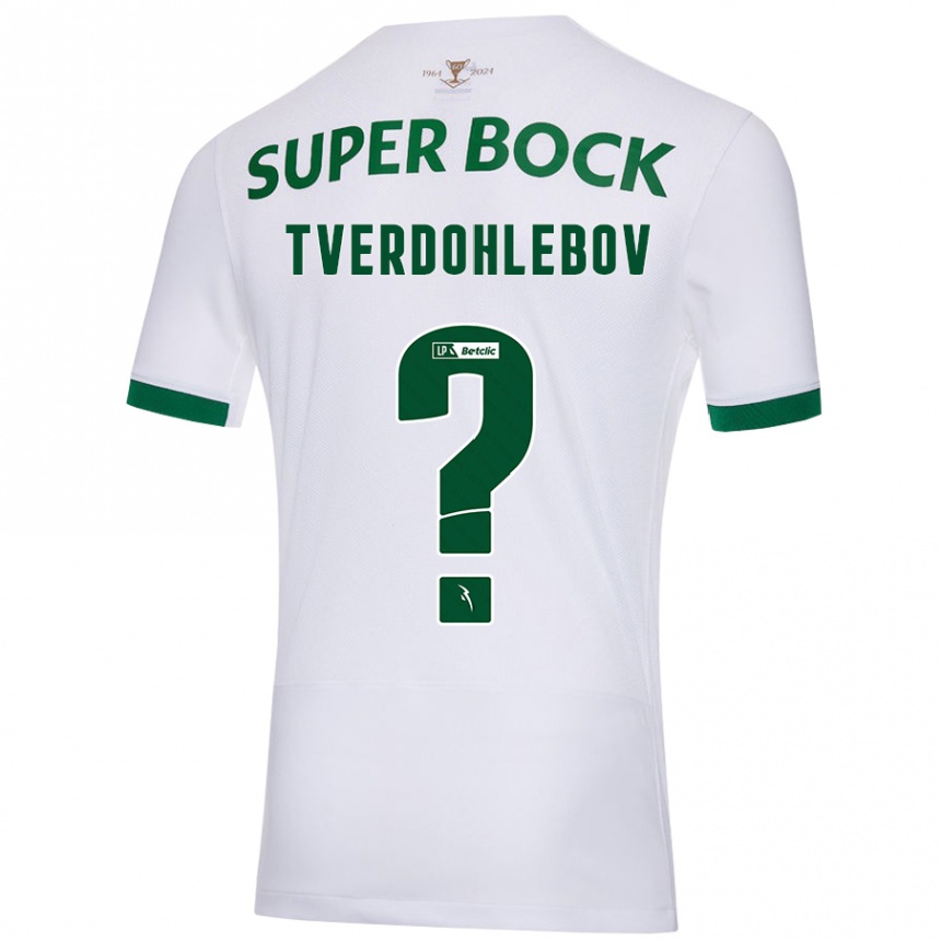 Niño Fútbol Camiseta Alex Tverdohlebov #0 Blanco Verde 2ª Equipación 2024/25 México