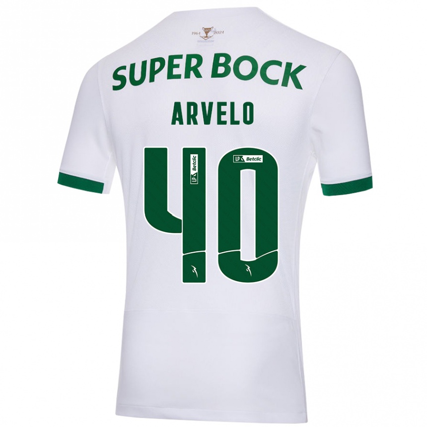 Niño Fútbol Camiseta Adam Arvelo #40 Blanco Verde 2ª Equipación 2024/25 México