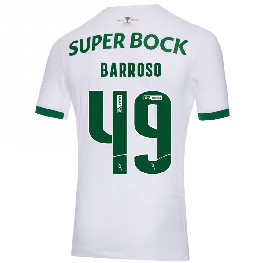 Niño Fútbol Camiseta Leonardo Barroso #49 Blanco Verde 2ª Equipación 2024/25 México