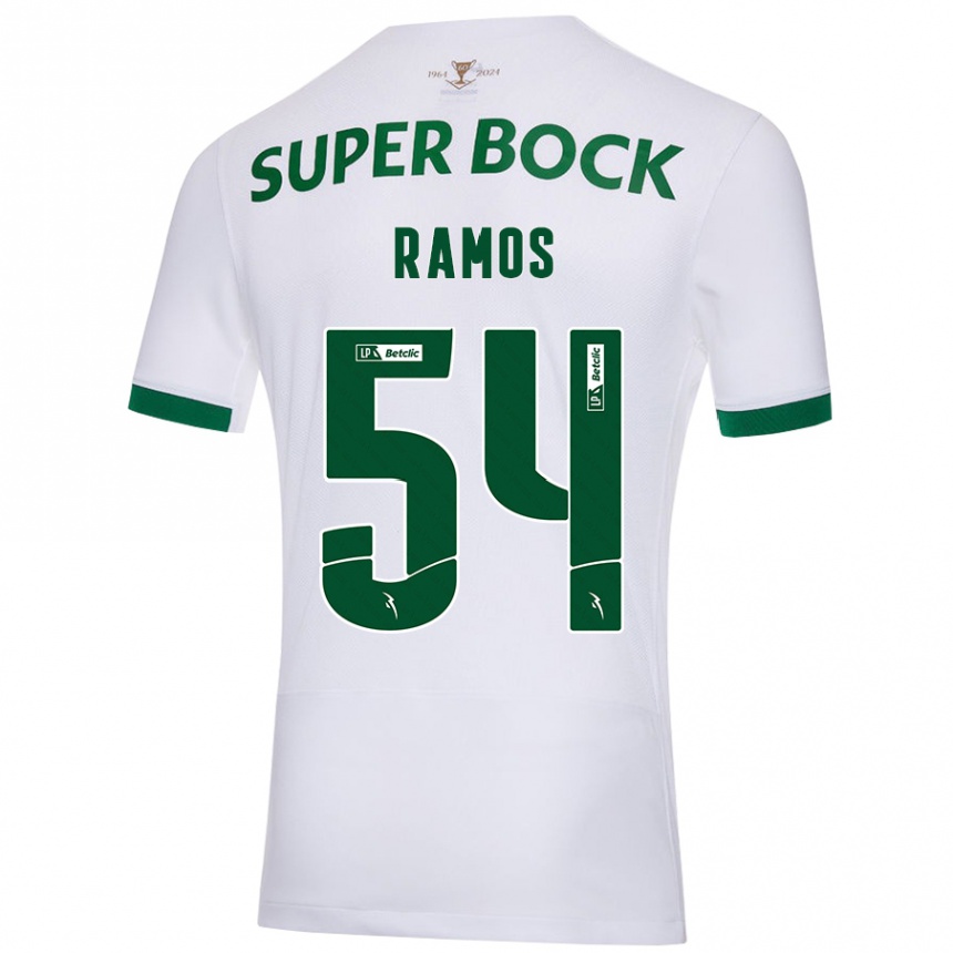 Niño Fútbol Camiseta Bruno Ramos #54 Blanco Verde 2ª Equipación 2024/25 México