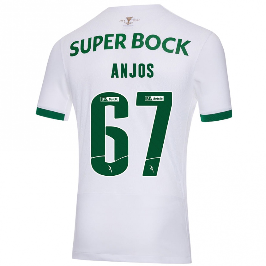 Niño Fútbol Camiseta Lucas Anjos #67 Blanco Verde 2ª Equipación 2024/25 México