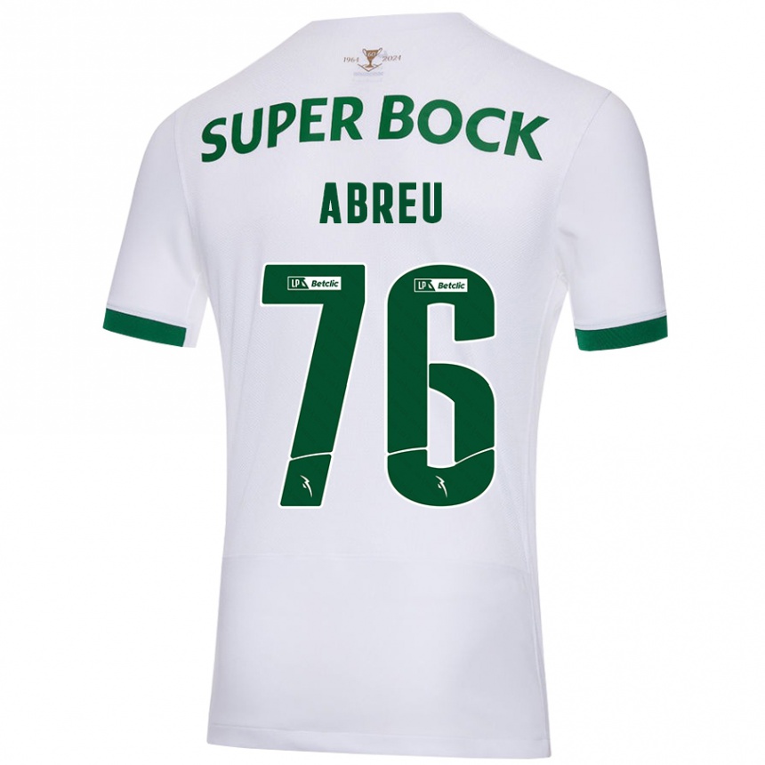 Niño Fútbol Camiseta Diogo Abreu #76 Blanco Verde 2ª Equipación 2024/25 México