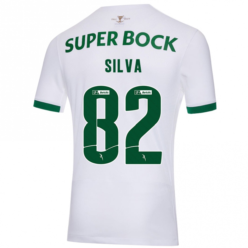 Niño Fútbol Camiseta Gabriel Silva #82 Blanco Verde 2ª Equipación 2024/25 México