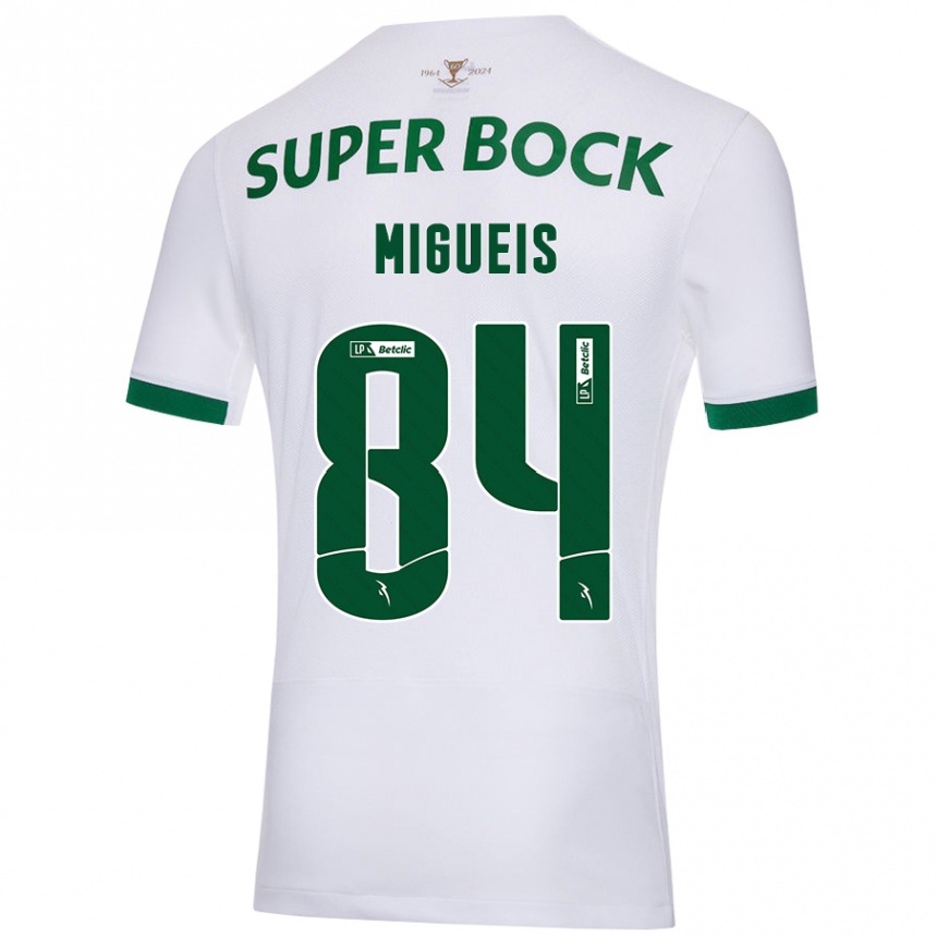 Niño Fútbol Camiseta Pedro Miguéis #84 Blanco Verde 2ª Equipación 2024/25 México