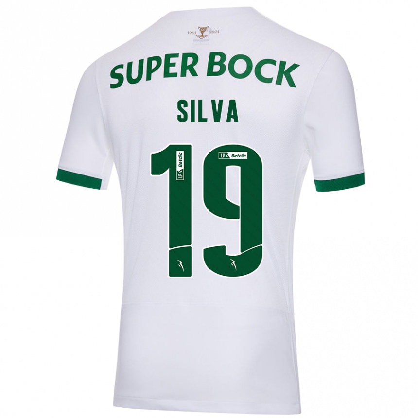 Niño Fútbol Camiseta Diana Silva #19 Blanco Verde 2ª Equipación 2024/25 México