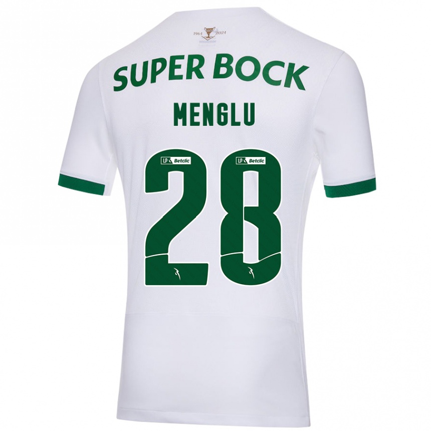 Niño Fútbol Camiseta Shen Menglu #28 Blanco Verde 2ª Equipación 2024/25 México