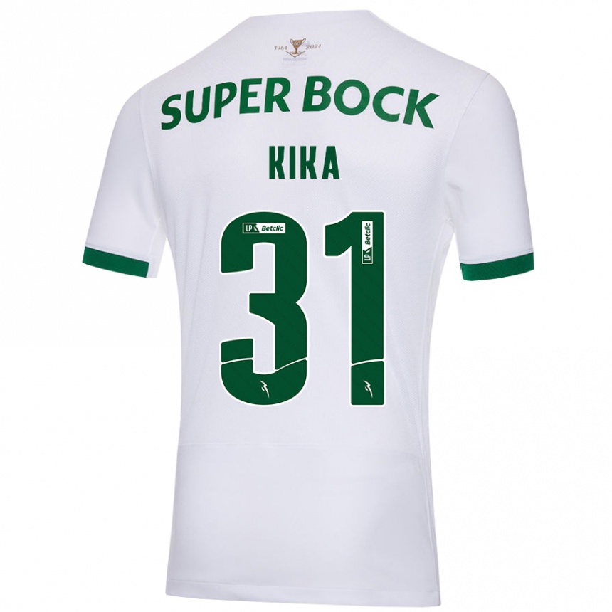 Niño Fútbol Camiseta Kika #31 Blanco Verde 2ª Equipación 2024/25 México