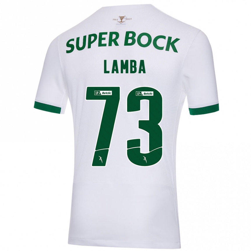 Niño Fútbol Camiseta Chico Lamba #73 Blanco Verde 2ª Equipación 2024/25 México