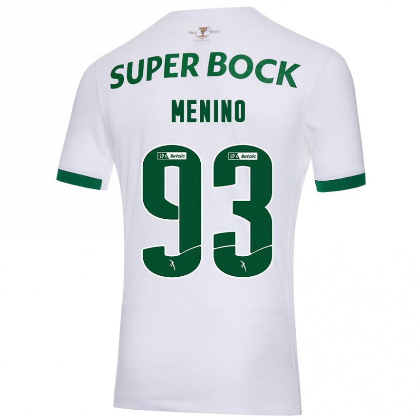 Niño Fútbol Camiseta Miguel Menino #93 Blanco Verde 2ª Equipación 2024/25 México