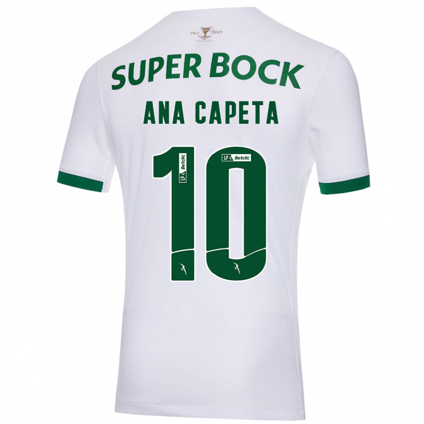 Niño Fútbol Camiseta Ana Capeta #10 Blanco Verde 2ª Equipación 2024/25 México