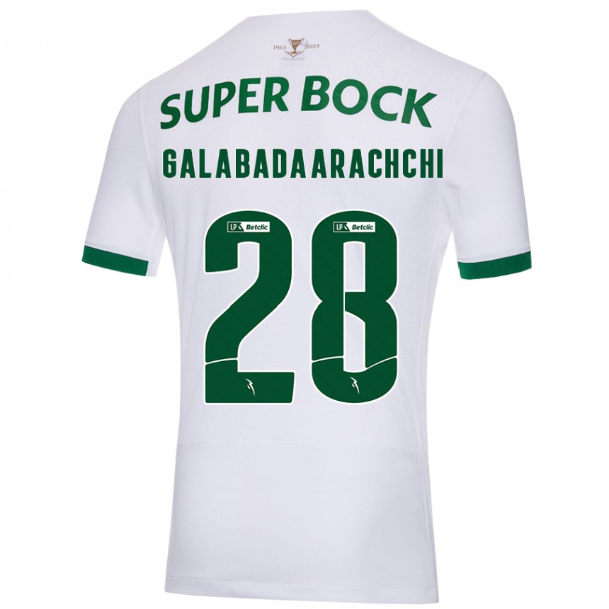 Niño Fútbol Camiseta Jacinta Galabadaarachchi #28 Blanco Verde 2ª Equipación 2024/25 México