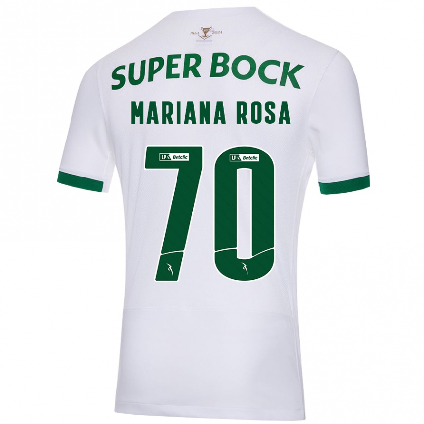 Niño Fútbol Camiseta Mariana Silva Pinto Vilaça Da Rosa #70 Blanco Verde 2ª Equipación 2024/25 México