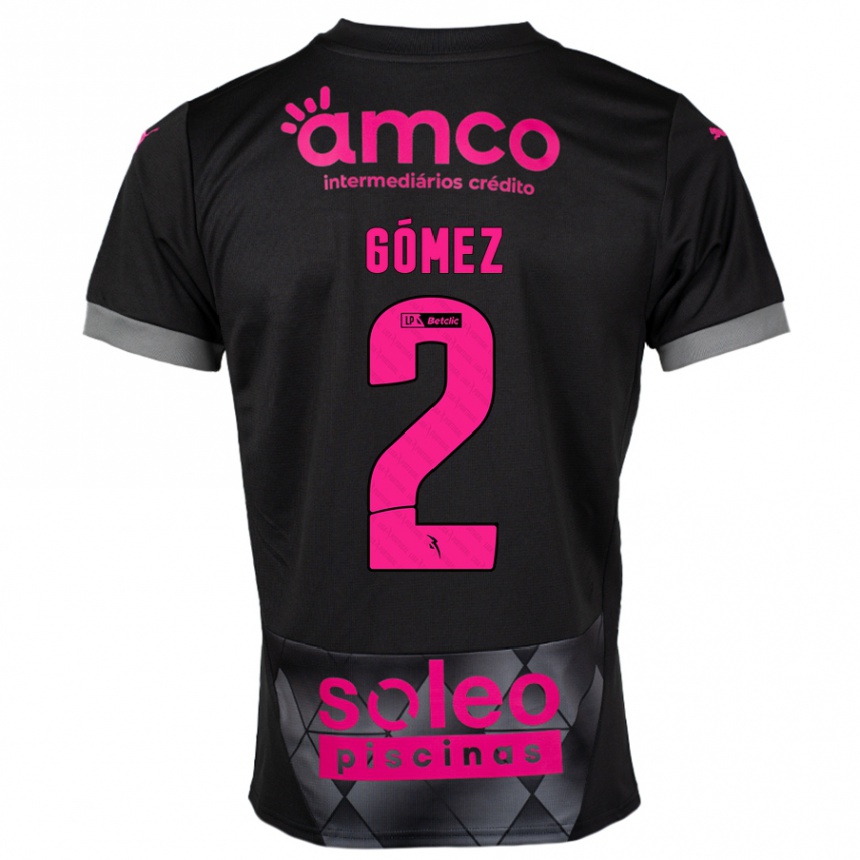 Niño Fútbol Camiseta Víctor Gómez #2 Negro Rosa 2ª Equipación 2024/25 México