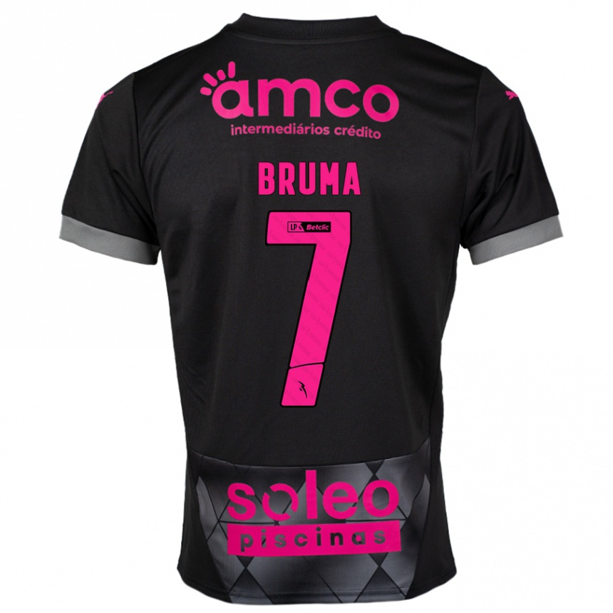 Niño Fútbol Camiseta Bruma #7 Negro Rosa 2ª Equipación 2024/25 México