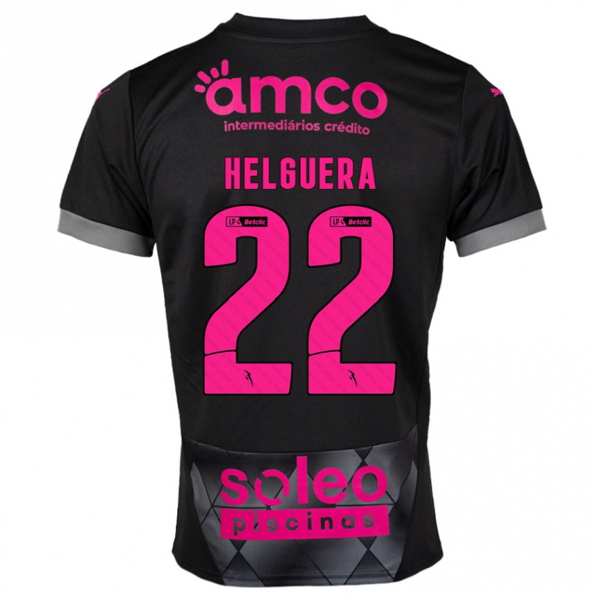 Niño Fútbol Camiseta Thiago Helguera #22 Negro Rosa 2ª Equipación 2024/25 México