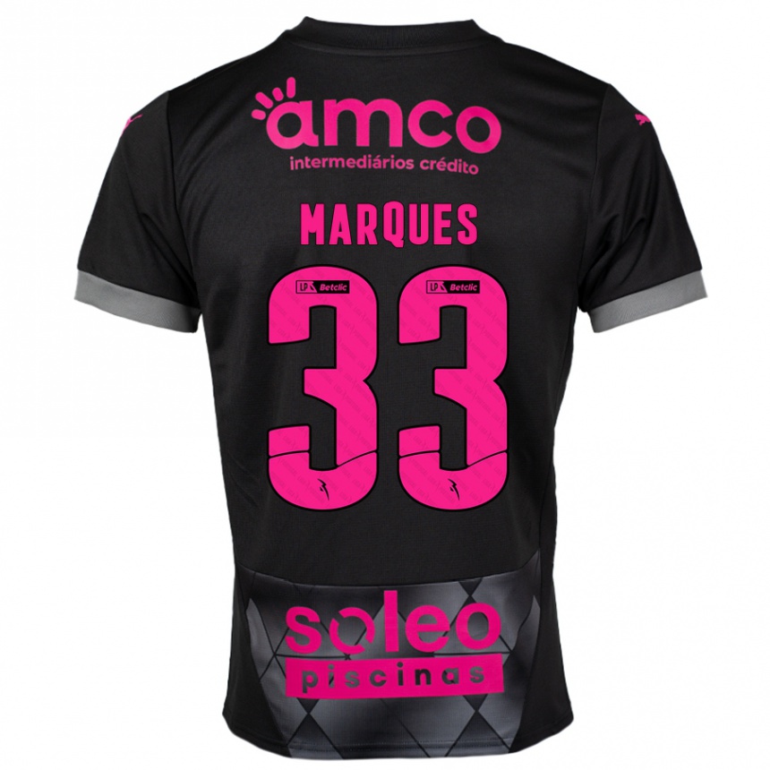 Niño Fútbol Camiseta João Marques #33 Negro Rosa 2ª Equipación 2024/25 México