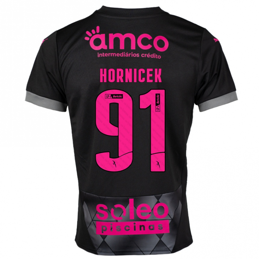 Niño Fútbol Camiseta Lukas Hornicek #91 Negro Rosa 2ª Equipación 2024/25 México