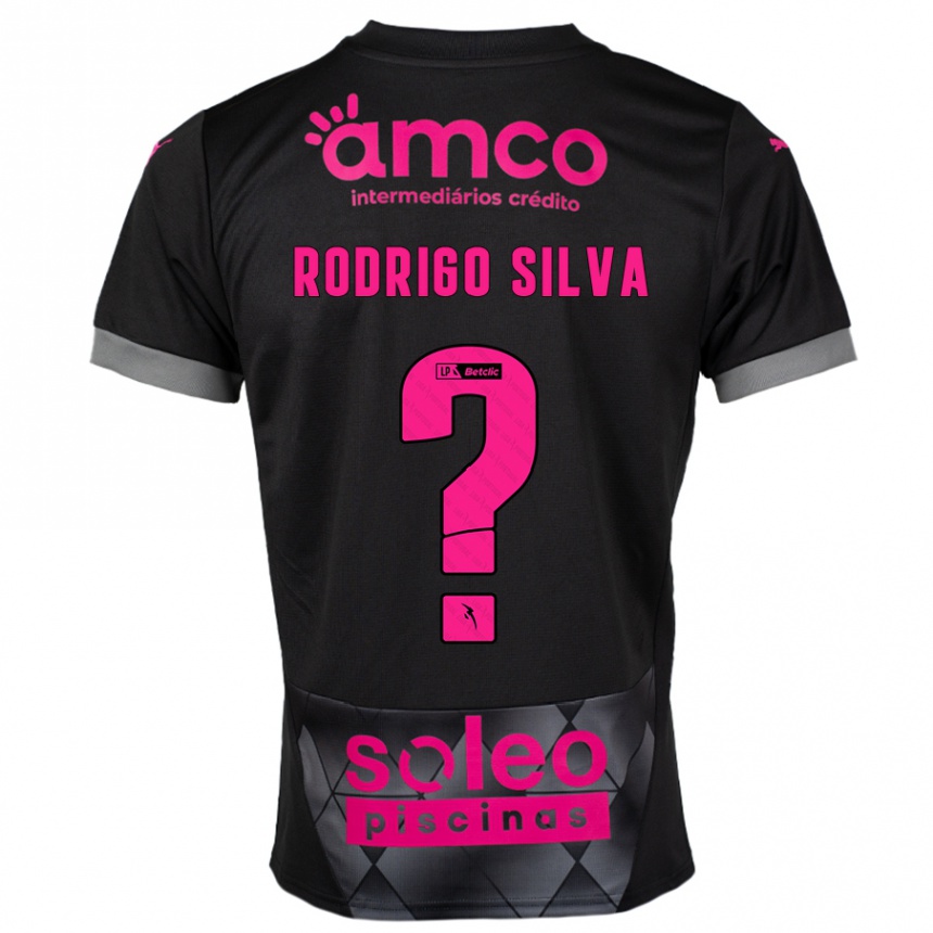 Niño Fútbol Camiseta Rodrigo Silva #0 Negro Rosa 2ª Equipación 2024/25 México