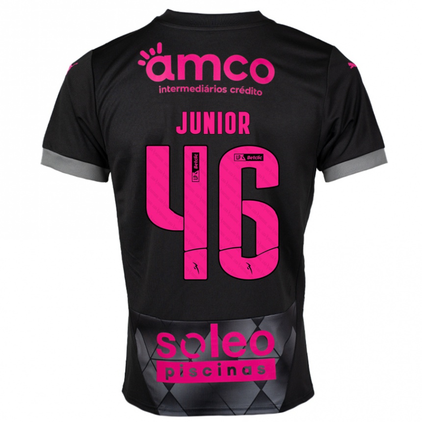 Niño Fútbol Camiseta Mário Junior #46 Negro Rosa 2ª Equipación 2024/25 México