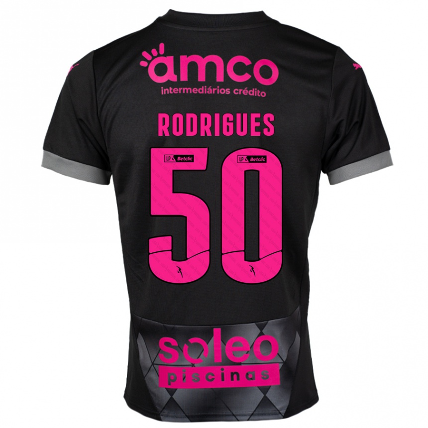 Niño Fútbol Camiseta Diego Rodrigues #50 Negro Rosa 2ª Equipación 2024/25 México