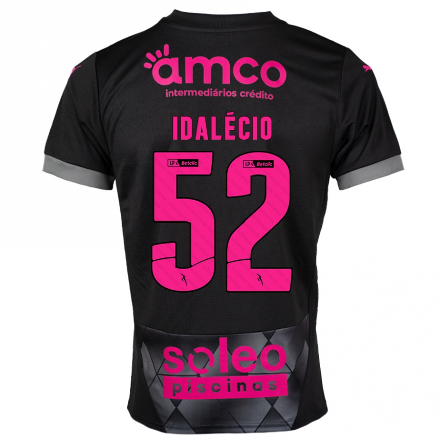 Niño Fútbol Camiseta Idalécio #52 Negro Rosa 2ª Equipación 2024/25 México