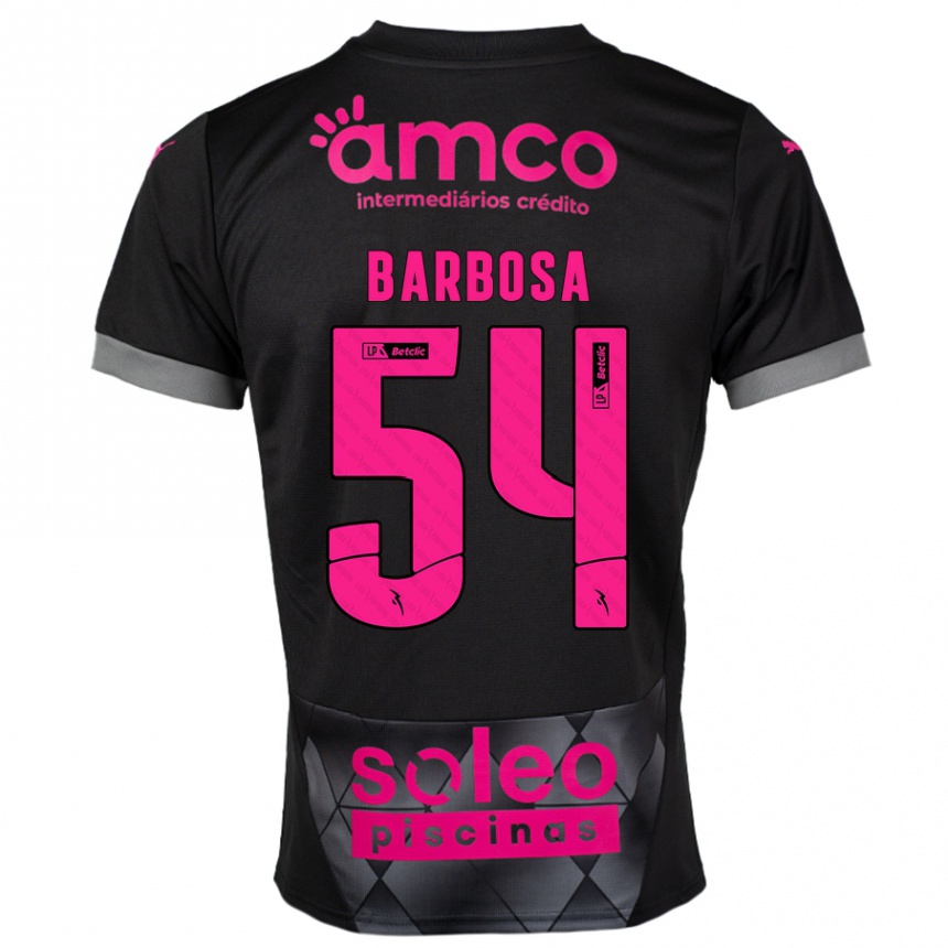 Niño Fútbol Camiseta Guilherme Barbosa #54 Negro Rosa 2ª Equipación 2024/25 México