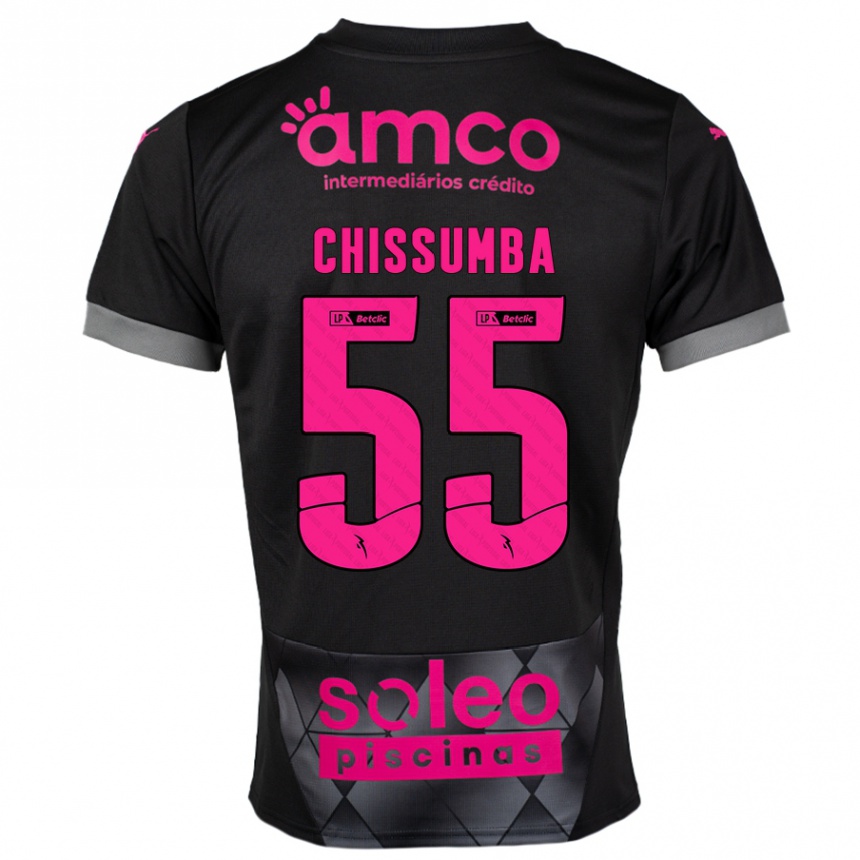 Niño Fútbol Camiseta Chissumba #55 Negro Rosa 2ª Equipación 2024/25 México