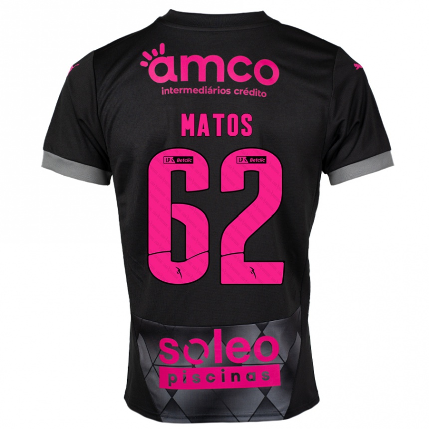 Niño Fútbol Camiseta Nuno Matos #62 Negro Rosa 2ª Equipación 2024/25 México