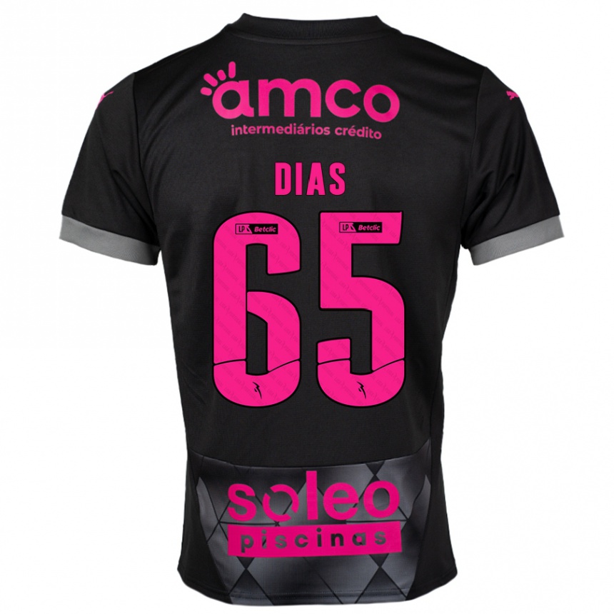 Niño Fútbol Camiseta Leandro Dias #65 Negro Rosa 2ª Equipación 2024/25 México