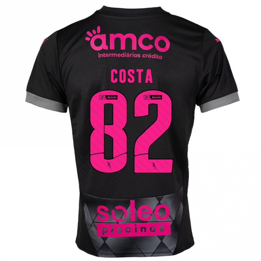 Niño Fútbol Camiseta Gui Costa #82 Negro Rosa 2ª Equipación 2024/25 México