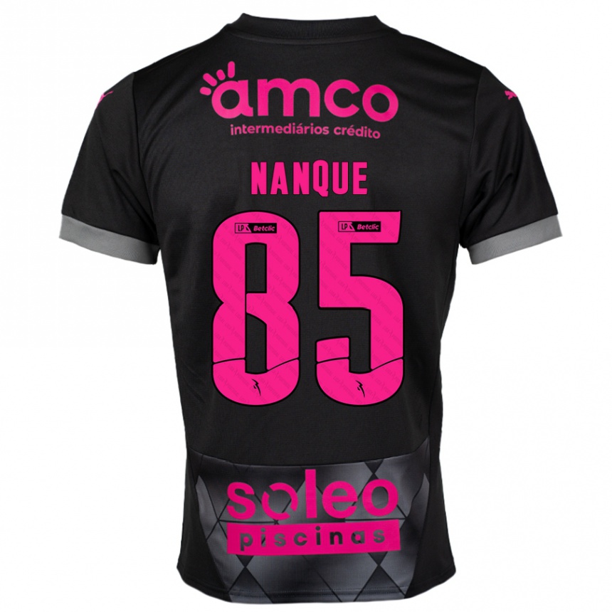 Niño Fútbol Camiseta Edgar Nanque #85 Negro Rosa 2ª Equipación 2024/25 México