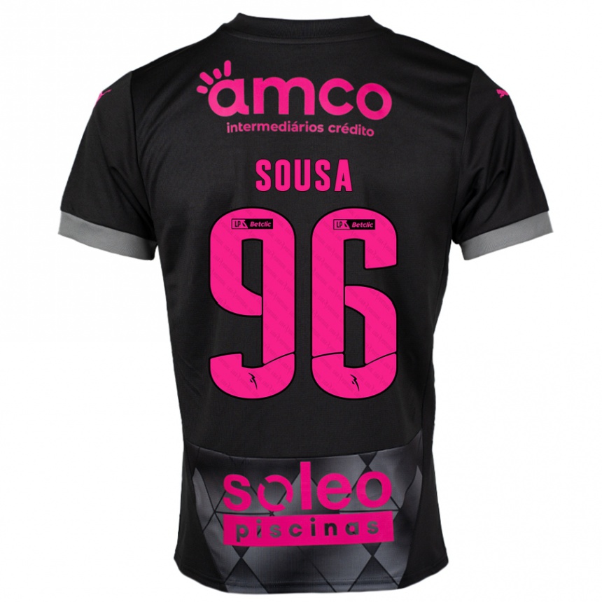 Niño Fútbol Camiseta Afonso Sousa #96 Negro Rosa 2ª Equipación 2024/25 México